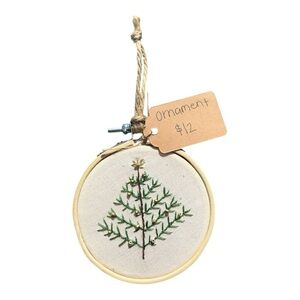 Festive Embroidered Tree Ornament